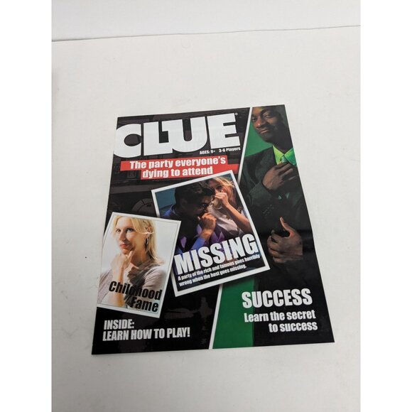 2008 Clue Board Game Replacement Parts Game Board Instructions - Picture 8 of 8